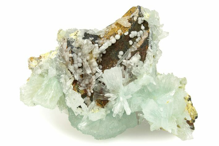 Blue-Green Aragonite Aggregation - Wenshan Mine, China #291009